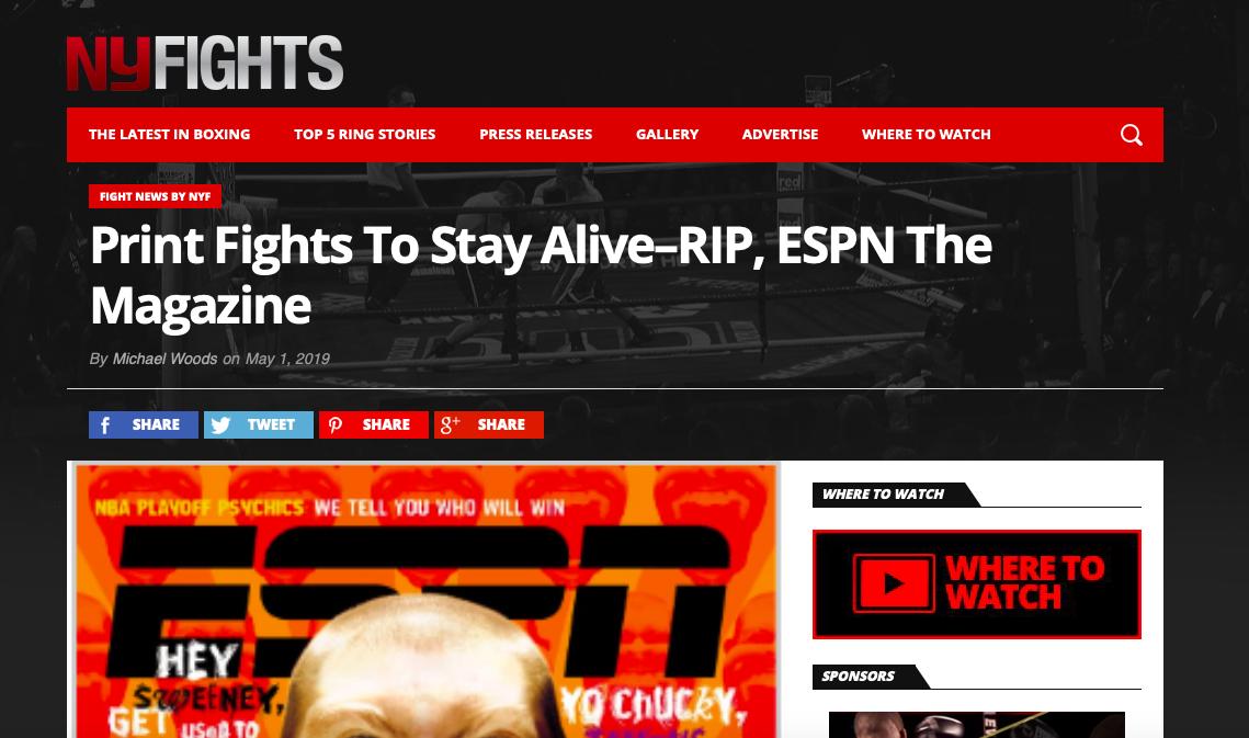 Woodsy1069's tweet photo. Rest in Peace, @ESPNTheMagazine #ESPNTheMagazine. 

But the "era" ended awhile back...Anyway, here's my recollection of my first day on the job over there. 

https://t.co/sRx9PTB1dn https://t.co/TvjQEZ694F