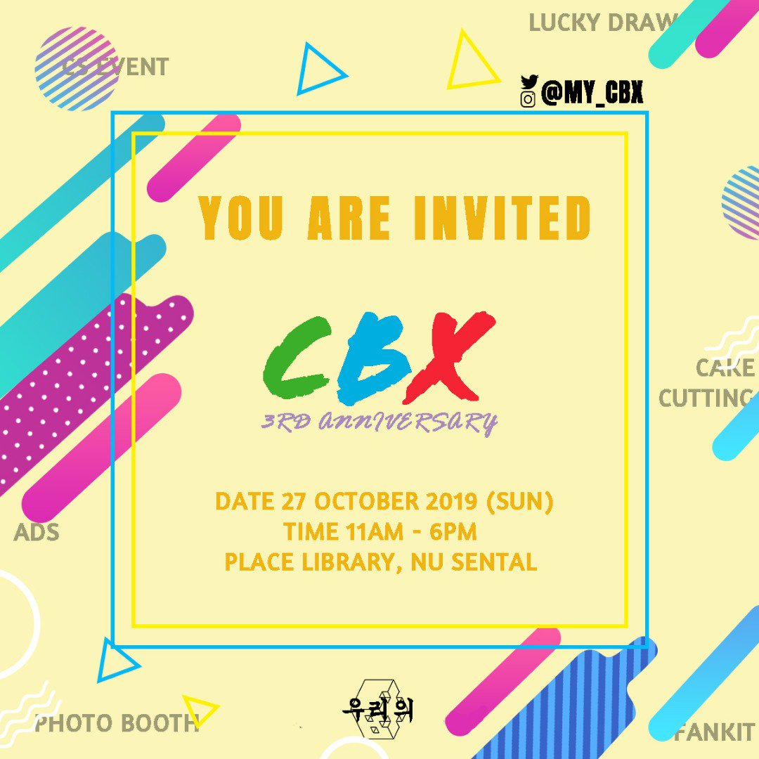 my_cbx's tweet photo. Hey there don't move~~
Our CBX cs event had announced 
Please give support and love
See you guys on that day😘 https://t.co/RsZ3HvGv8G