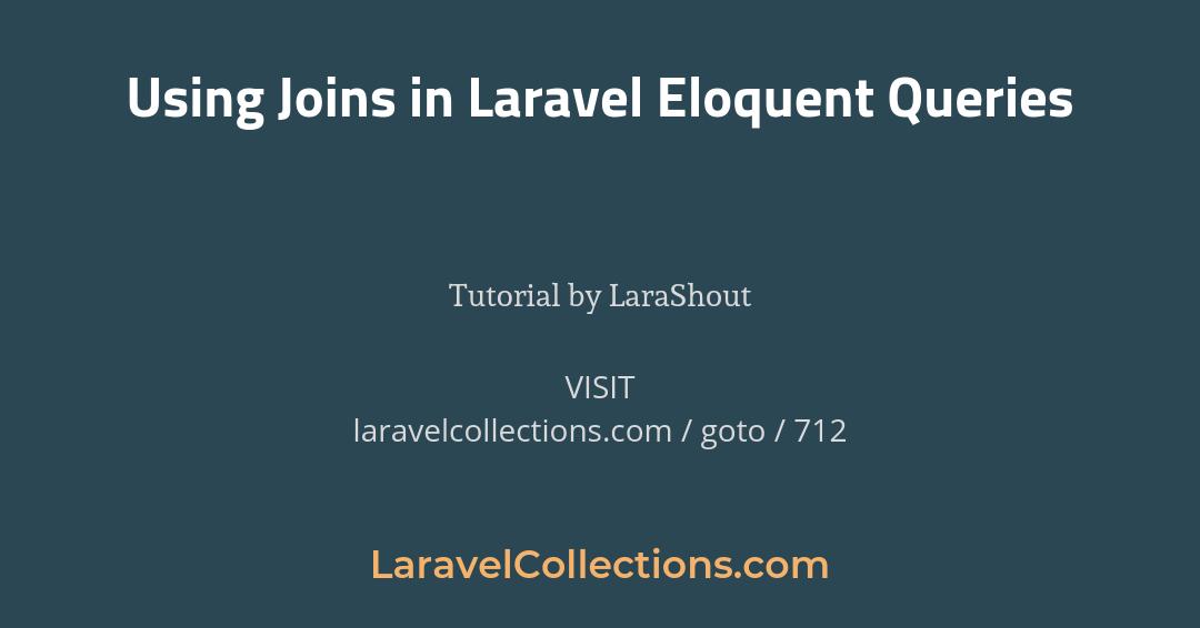 phplaraveltutor's tweet image. Top story: @LaraCollectionz: 'Using Joins in Laravel Eloquent Queries
Tutorial by LaraShout
laravelcollections.com/goto/712
#LaravelCollections #laravel #php #dev #coder #coding #developer #Programming #javascript ' https://t.co/XWmiAkIxdf, see more tweetedtimes.com/v/18437?s=tnp