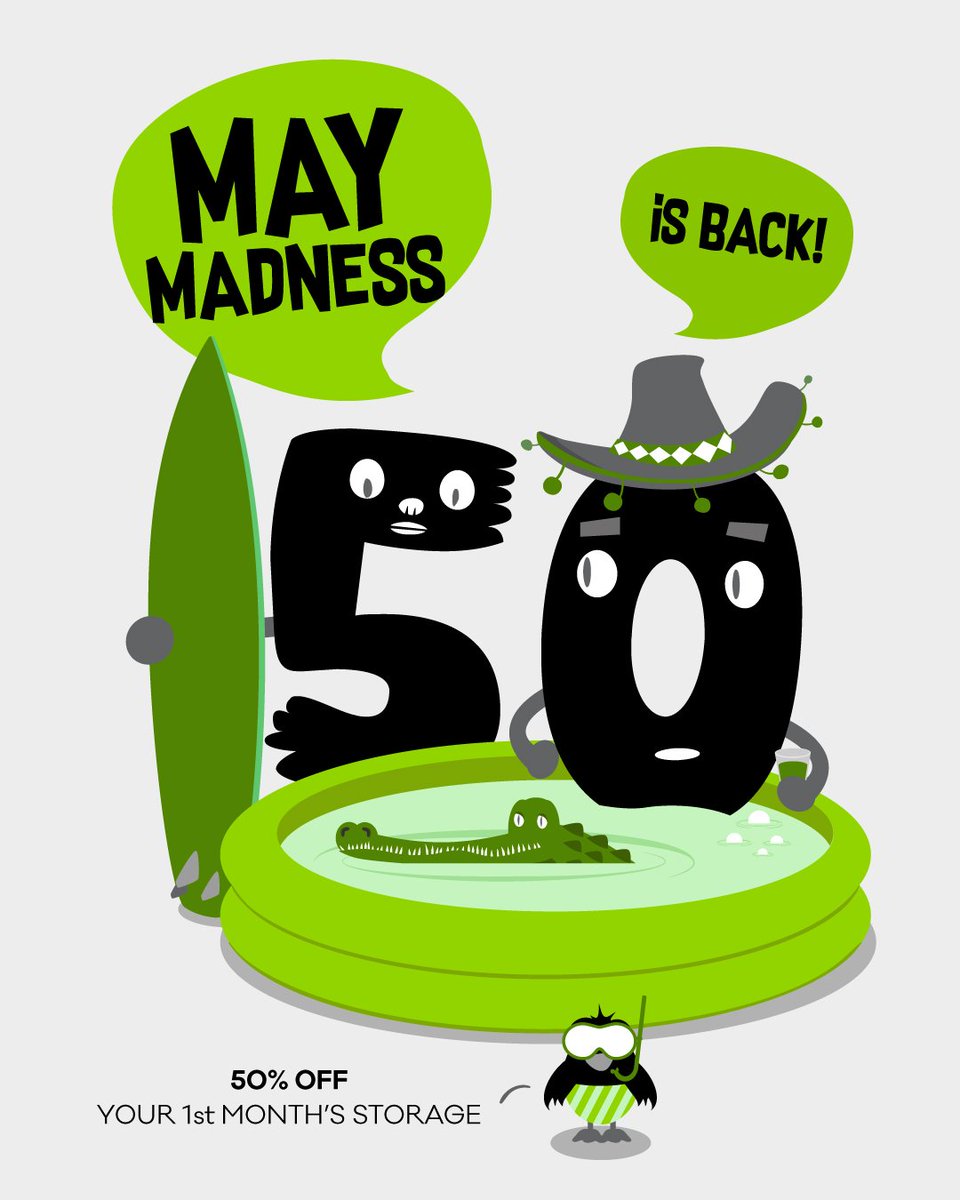 It’s mad! It’s manic! It’s mind-blowing! So it must be May Madness at The Box! We’re giving a massive 50% off your first month’s storage so give us a shout at 800-THEBOX (800-843269) or visit theboxme.com before you miss out. #MayMadness