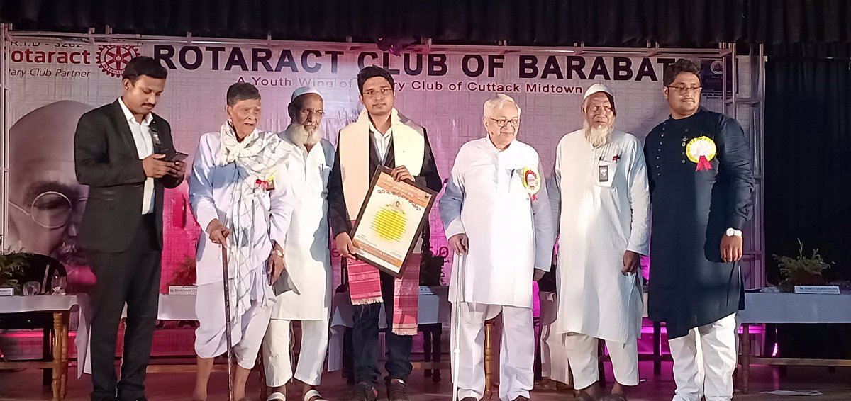 SagarPradhan_'s tweet photo. “It doesn't matter how many times you win an award, it is always very special.”
My sincere thanks to Hon’ble Freedom Fighter Padmashree Sj. #Bhabani Ch. Pattnaik, Hon’ble members of #GandhiPeaceFoundation,#Rotary,#RotractDistrict3262 for this honour. https://t.co/f2qCFZX1Iu