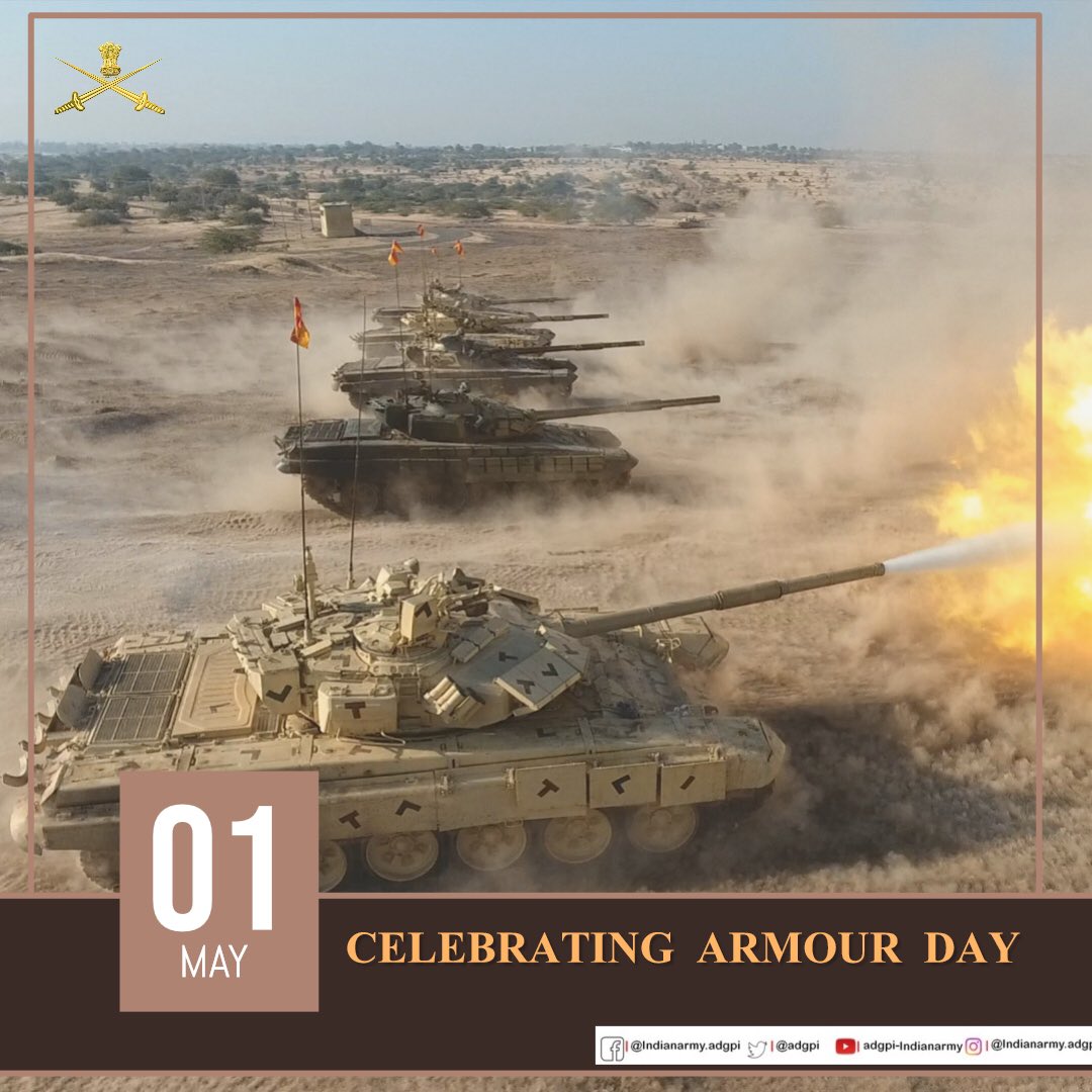 adgpi's tweet photo. General Bipin Rawat #COAS and all ranks of #IndianArmy convey best wishes to all ranks of Armoured Corps on the occasion of Armour Day. https://t.co/vPIOydVLOY