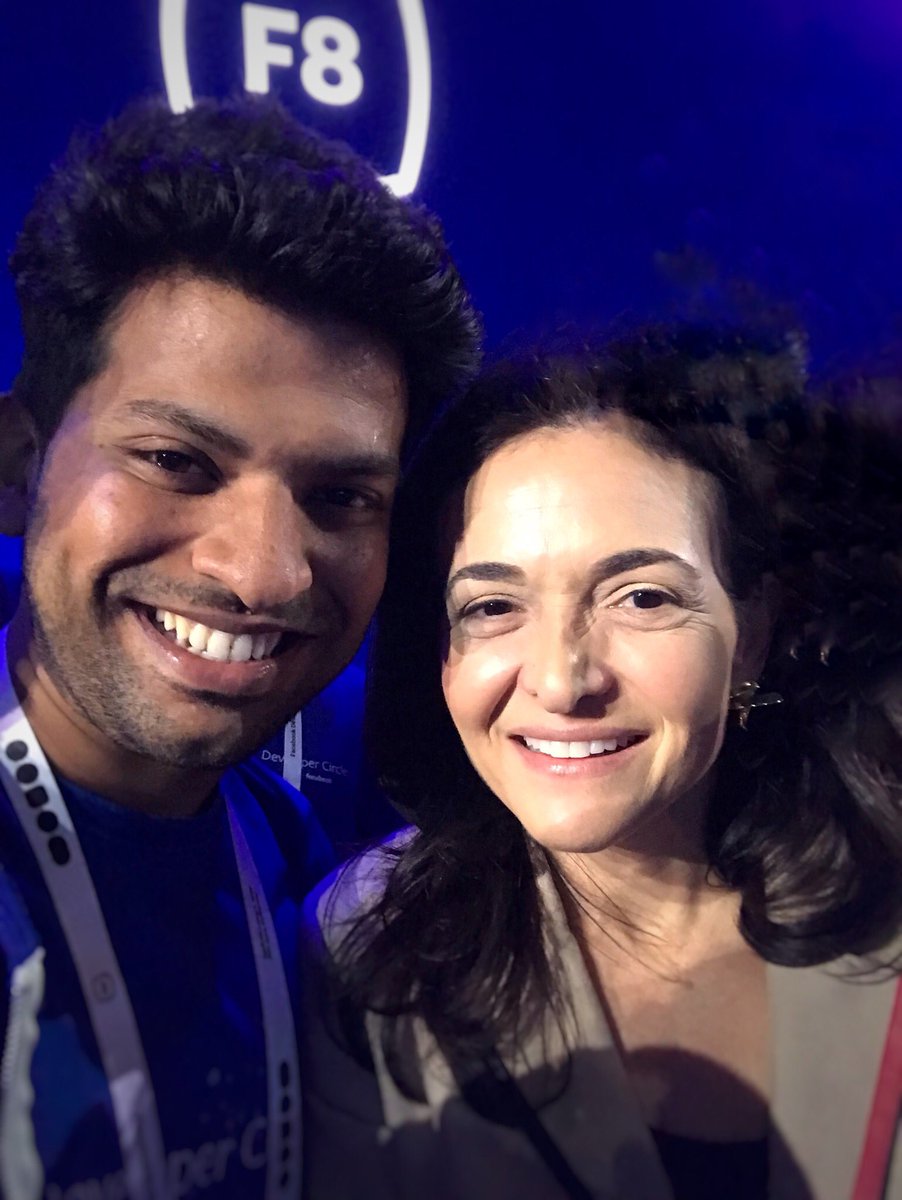 gaurangshetty's tweet photo. Super inspired and lucky to meet @sherylsandberg #developercircles #facebook #f8 #seekinginspiration https://t.co/adkRNNyHRo
