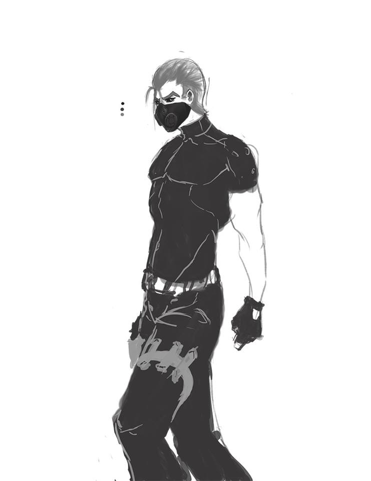 ShawCityComic's tweet photo. And from @Vagabond_Ronin and @NateMing, here's some concept art for a new and important character who's making his appearance in chapter 3--yeah, he's the scary guy in the back of the header image, but WHO IS HE? WHAT DOES HE WANT?! https://t.co/w34Ly8rNOQ