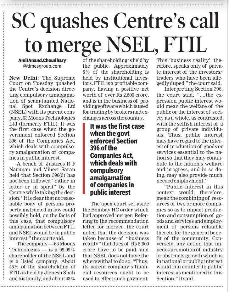 RK_KRKY's tweet photo. #truthprevails !!! #SupremeCourt quashes Centres call to merge NSEL, FTIL...Great judgement @PMOIndia @Dev_Fadnavis @Life63moons1 https://t.co/2ZC3vnZ6Z0