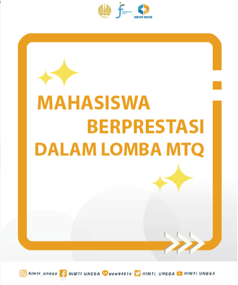 HIMTI_Unesa's tweet photo. [MAHASISWA TI BERPRESTASI]
Selamat Atas Pencapaian pada lomba MTQ.
🏆 Juara 1 Aplikom
1. Rakha Fikri R.
2. Ariescha Dwike
🏆 Juara 1 Hafiz 20 jus
M.  Muafa Hasanain
🏆 Juara Harapan 1 Aplikom
1. M. Ilman Abi
2. M. Saif Alifkhan
#TI_Berprestasi
#TIBravo
#Informatika 
#VivaLaHimti https://t.co/RBrbAYKTPe