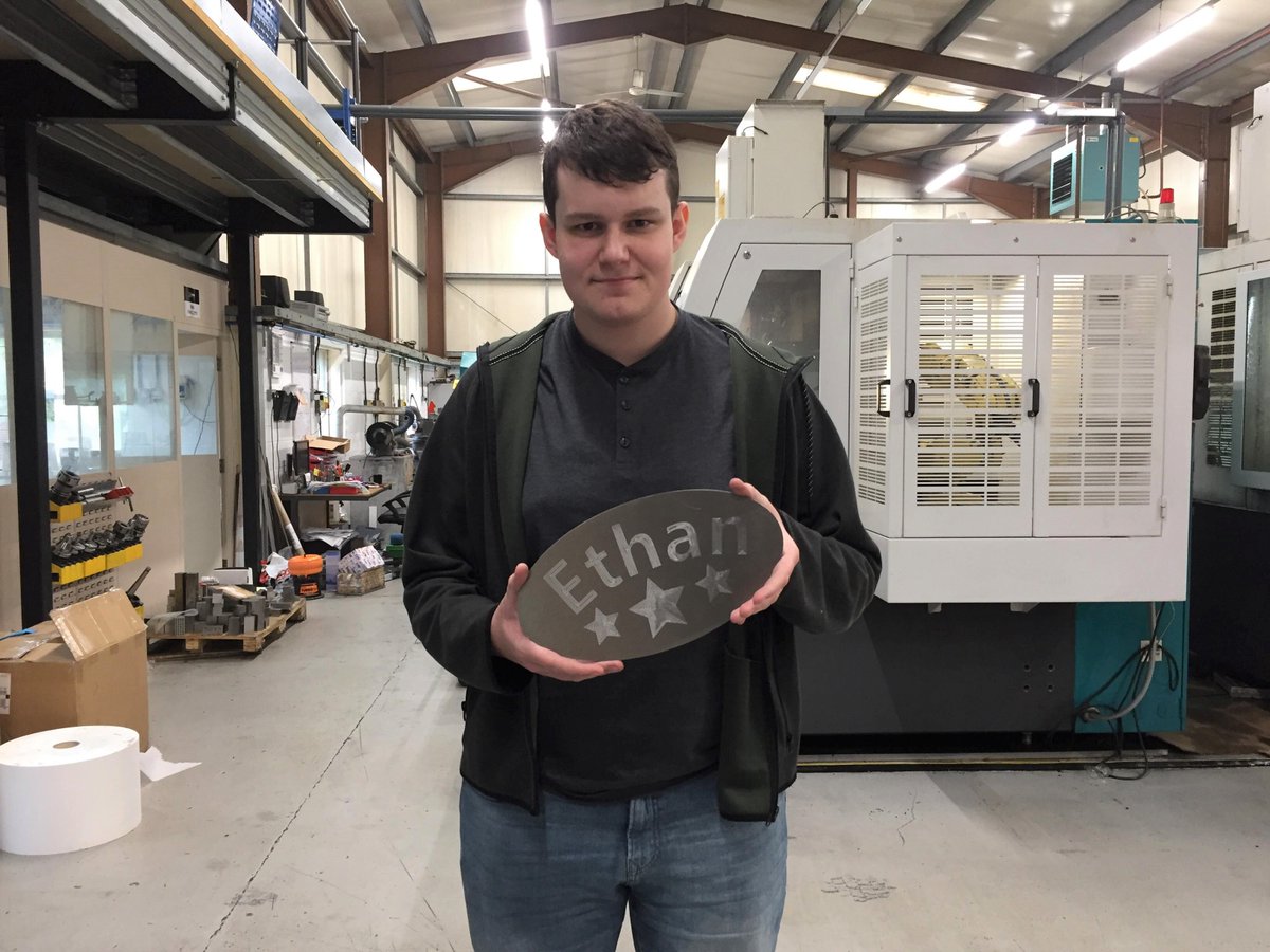 We had Ethan for #workexperience last week ⚙ and had a great time showing him the full process from #design to #manufacture of cutting tools. 👨🏻‍🔧He even got to design and manufacture (supervised) his very own door sign with a Scorpion router cutter. #signmaking #supportlocal