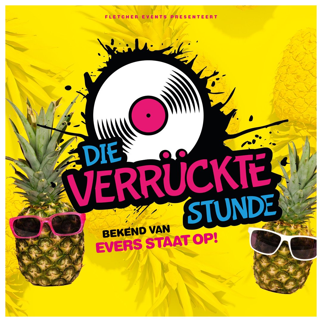 FletcherEvents's tweet image. 🎉 Die Verrückte Stunde - Naaldwijk 🎉
Beleef het meest gestoorde feest dat je ooit hebt meegemaakt op zaterdag 25 mei in Fletcher Hotel-Restaurant Carlton! Tickets boek je al vanaf €10,-! Bestel nu via bit.ly/2PFWetO