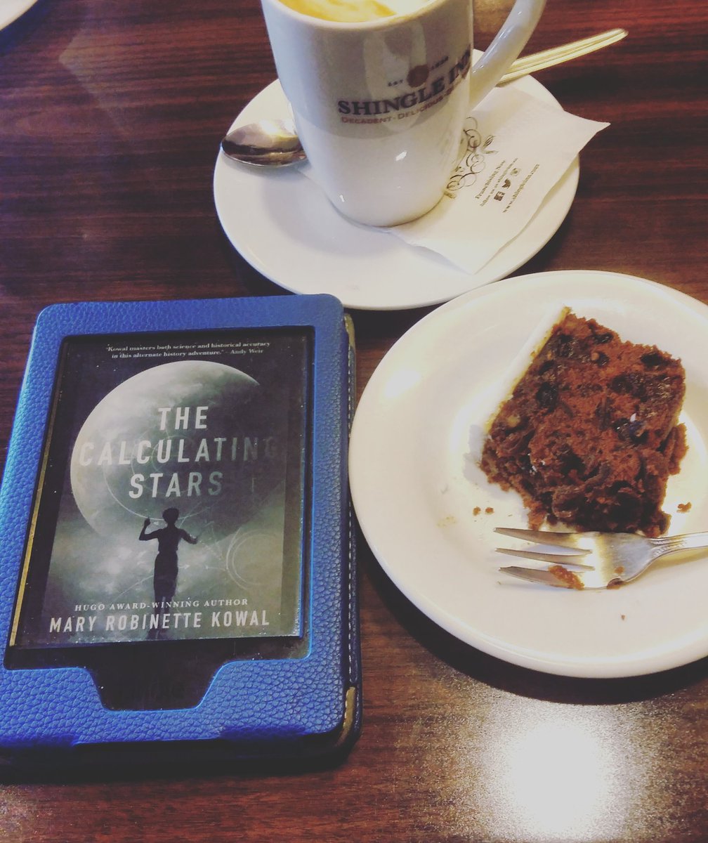 MattPerrington1's tweet photo. This book is incredible. So was the cake. #maryrobinettekowal #calculatingstars #coffee #cake #brisbane #read #reading #shingleinn https://t.co/VnldDpHHF1