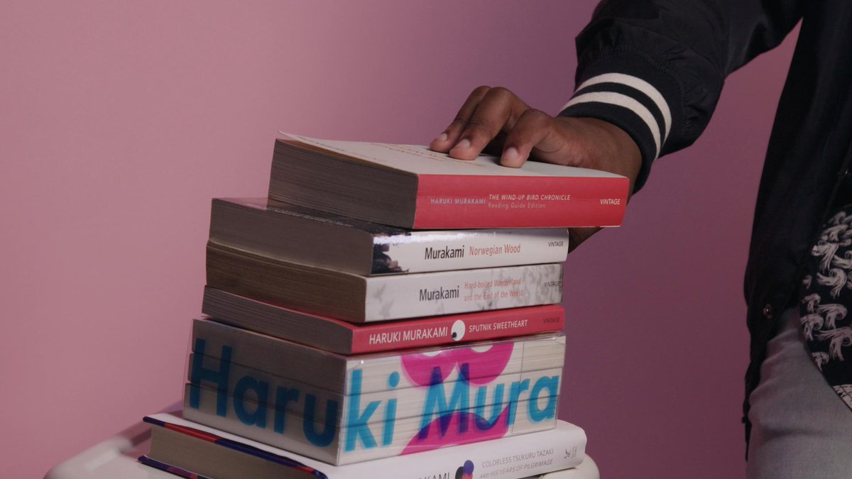 fun day in the studio today talking to @brywashing about Haruki Murakami's work for <a href="/ABCArts/">ABC Arts</a>