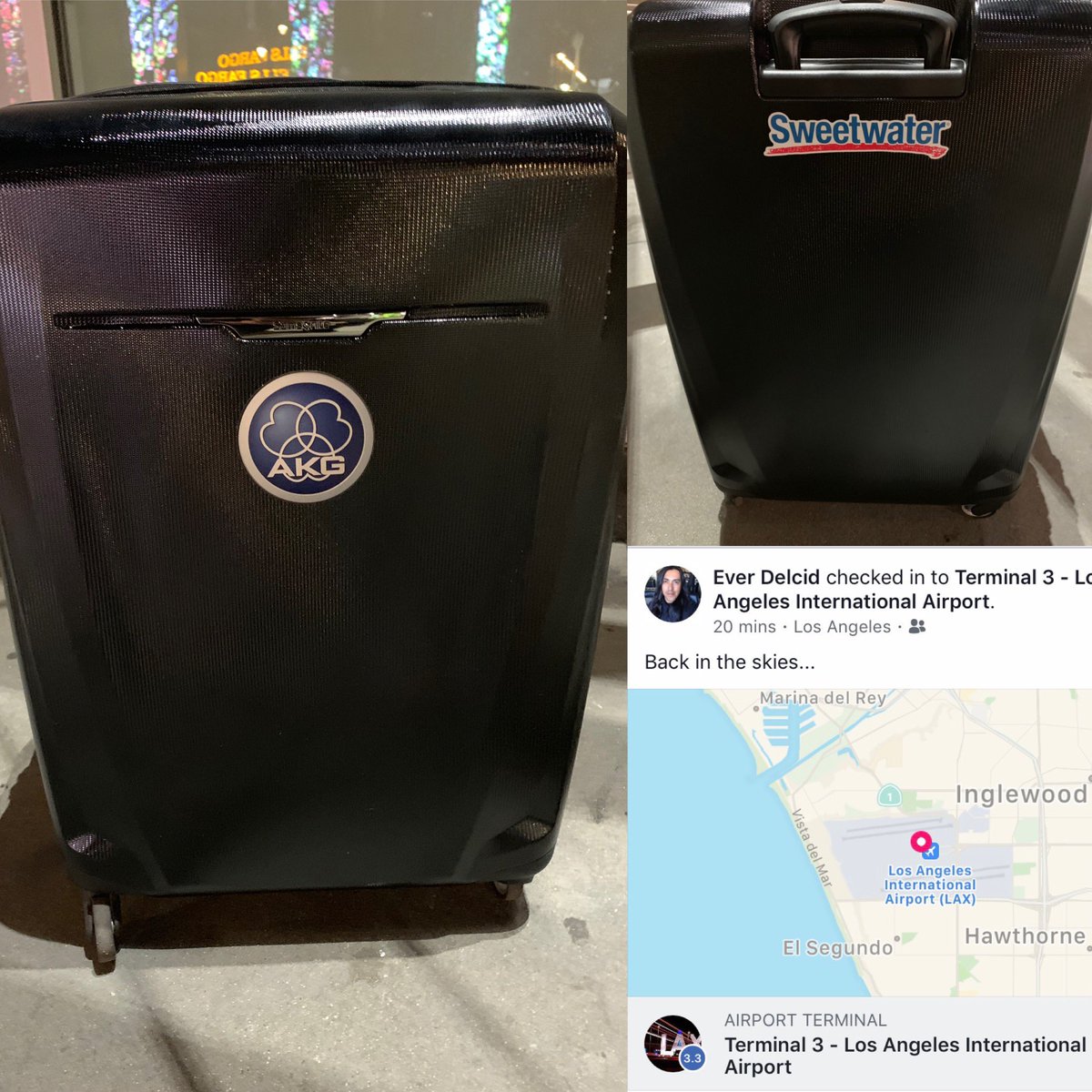 everdelcid's tweet photo. I don’t think they will lose my bags that easy this time. #frequentflyerproblems #akgmicrophones #sweetwatersound #everdelcid #samsoniteluggage https://t.co/cnRK8nSOY7