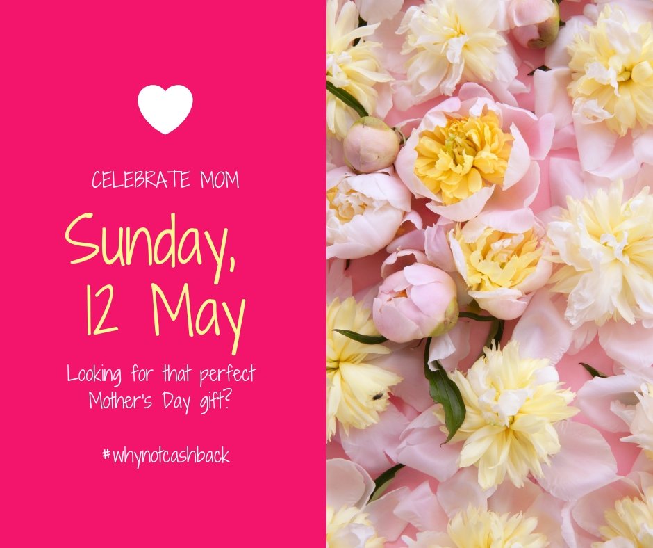 dubli's tweet photo. Looking for that perfect Mother's Day gift? Get ready to shop via Dubli and earn DOUBLE Cash Back on every purchase. #dubli #whynotcashback #cashback #mother2019 #mothersday #mothersday2019 #mothersdaygift https://t.co/kd5O8YhjMs