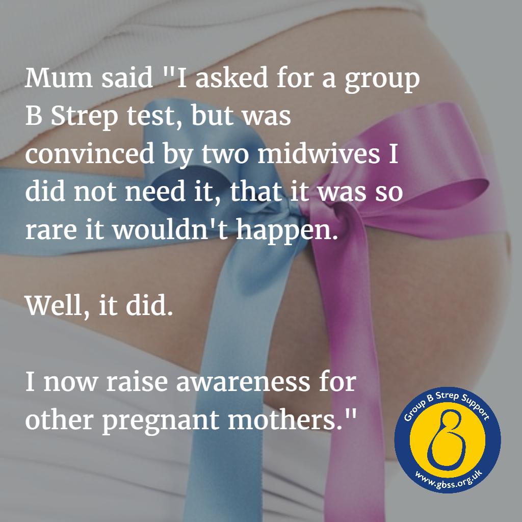 GBSSupport's tweet photo. Mum said: 

"I asked for a #groupBStrep test but was convinced by two midwives it was so rare wouldn't happen. It did." 

https://t.co/RIiqmZdWXM https://t.co/rbYhRNqOWc