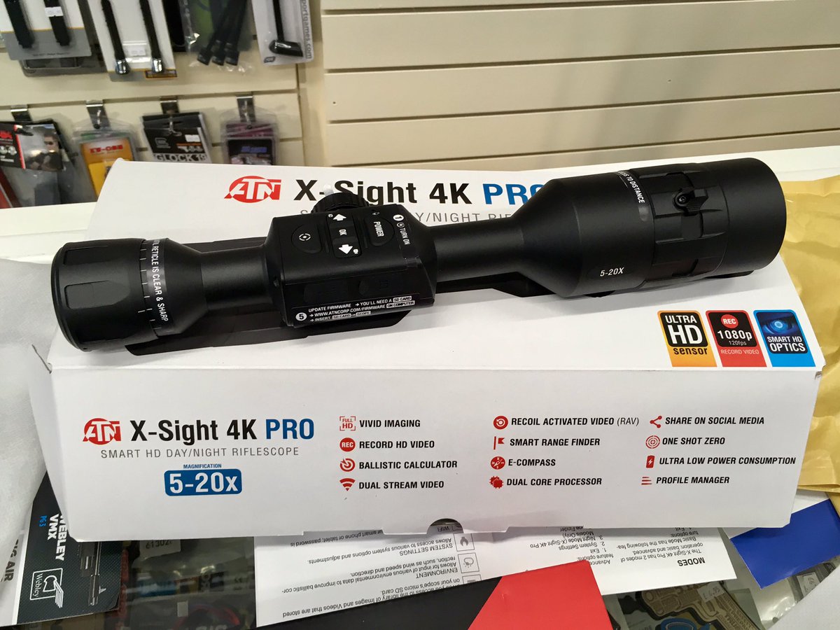 PlymouthGuns's tweet photo. We are now able to get the full range of day scopes, night vision and thermal imaging scopes from ATN

**NEW IN STOCK:
ATN X-Sight 4K Pro Edition

https://t.co/0x6cT1O1KX #ATN #ATNXSight #NightVision #hunting #XSight4KProHD https://t.co/SPp8amSPe2