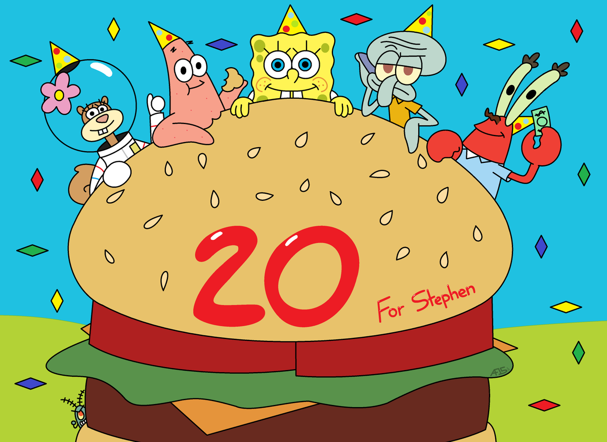 AnimationFan15's tweet photo. 20 years ago, @Nickelodeon's greatest creation premiered on their channel, and would completely change the world. To this day, it remains as my second favorite cartoon of all-time. Happy 20th, @SpongeBob! #SpongeBobSquarePants #20yearsofspongebob #myart https://t.co/VZX99rmowr