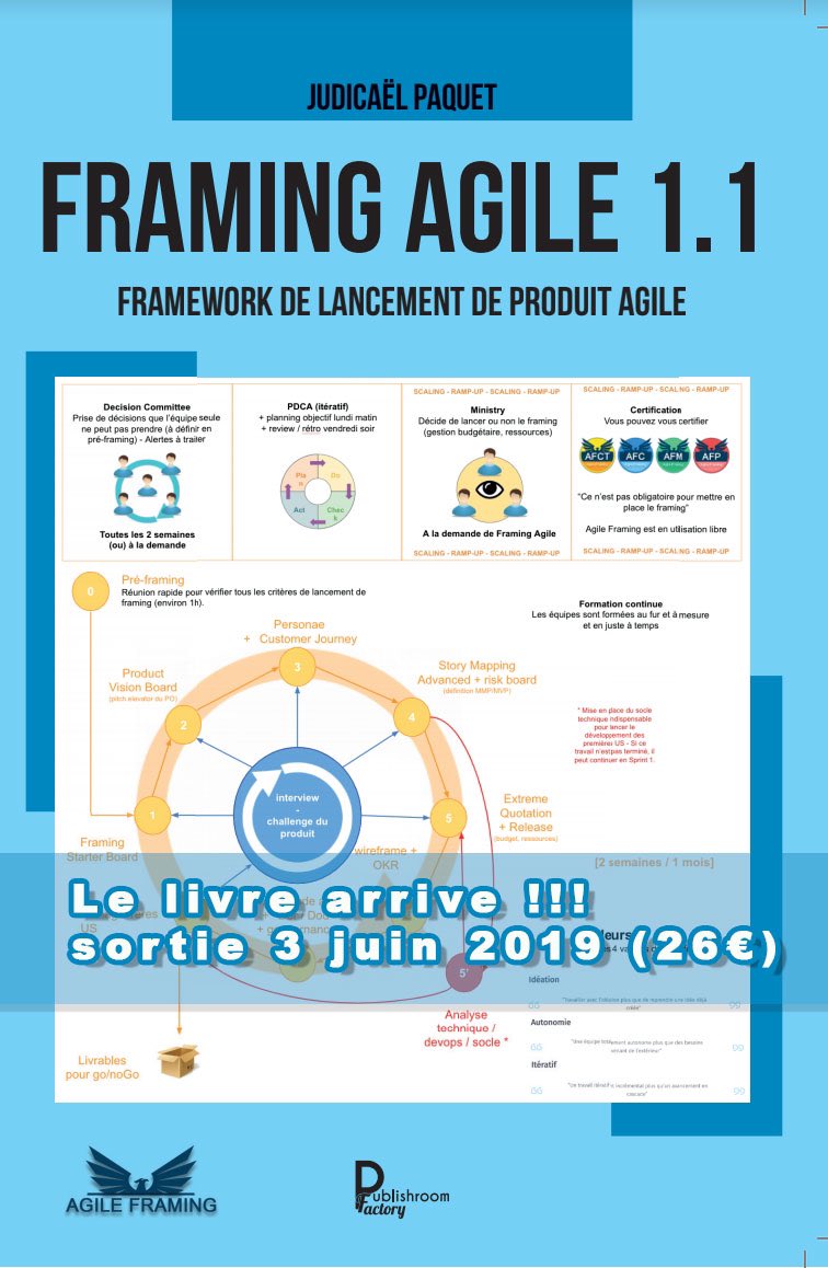 myagilepartner's tweet image. Le livre du framing agile arrive !!! Sortie le 3 juin  2019 (26€). Réservez le vite en me contactant.
#agilecoach #agile #framingagile #agiletransformation #agileframing #scrummaster #productowner