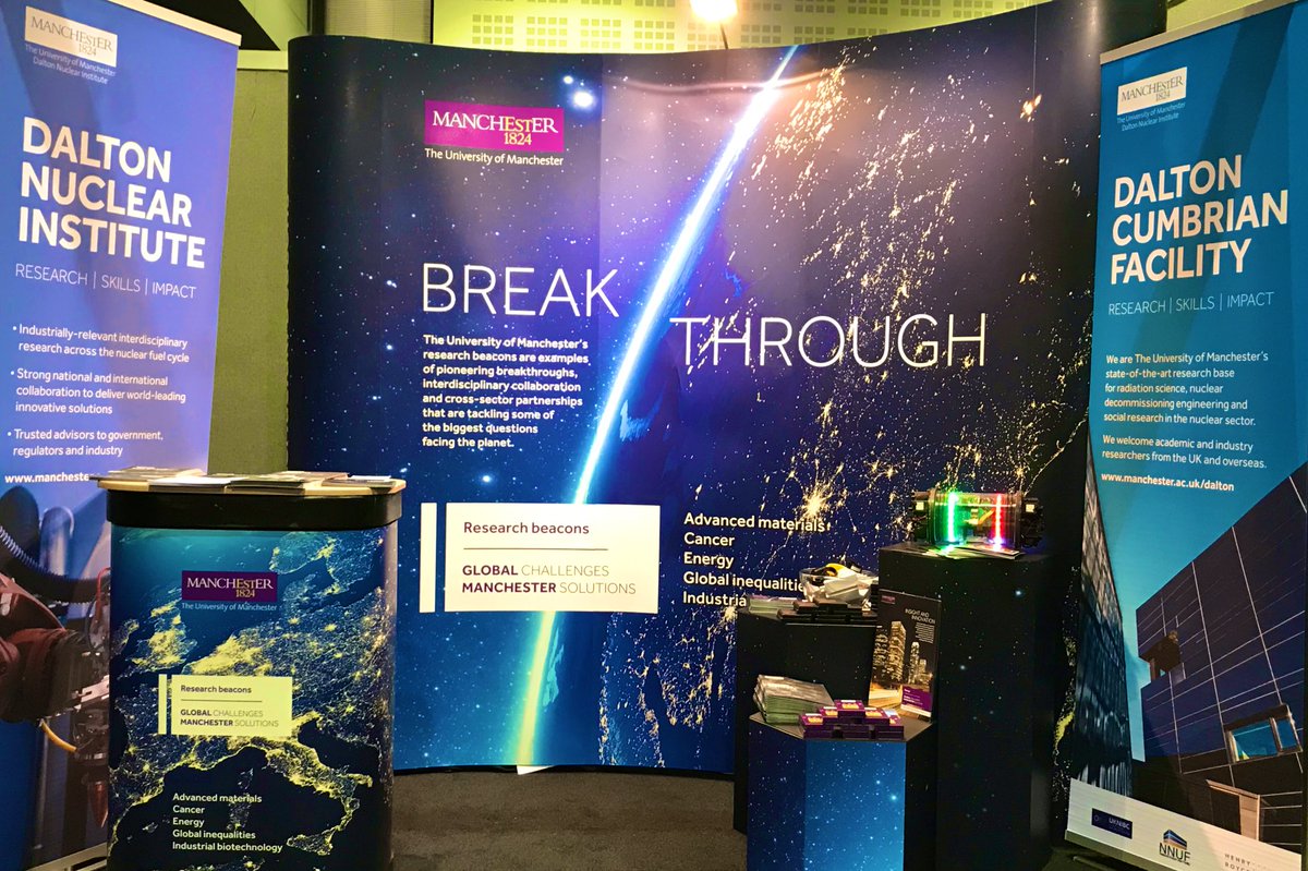 jo_UoMEnergy's tweet photo. Enjoyed the presentations and conversations with everyone we met at the first day of #TotalDECOM Come and pop by our @OfficialUoM stand (number 31) today and find out more about the @RAIN_hub AVEXIS robot and our other #decommissioning and waste management #research. @TotalDECOM https://t.co/Xmb4Tv937m