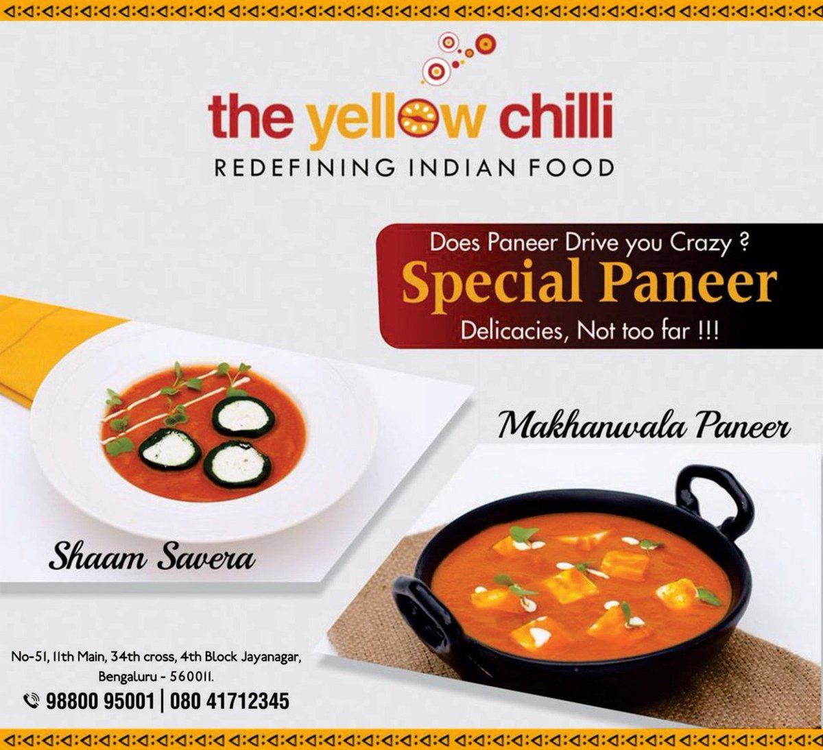 TYC_Bangalore's tweet photo. Does Paneer Drive You Crazy? Special Paneer Delicacies, Not too far!!!
#WednesdayFeeling #foodiesofinstagram #foodlovers #indiancuisines #yummyfood #WednesdayNight #Delicious #Swag #desifood #desifoods #WednesdayThoughts #LabourDay #PaneerDish https://t.co/AmvULLJZzm