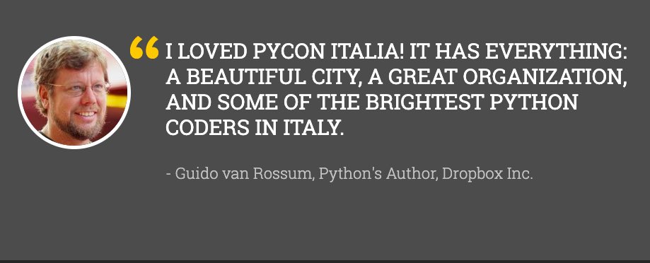 develer's tweet image. Ci vediamo domani a Firenze a #PyConX! 🐍 👉 pycon.it
@pyconit
#python #pythonlang #develer #software #guidovanrossum