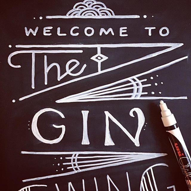 Free-hand chalkboard first attempt  #steadyhand #norulers .
.
.
#chalkboard #blackboard #typography #signage #freehand #jazz #ginswingcdf #lindyhopcardiff #events bit.ly/2WiRUV9