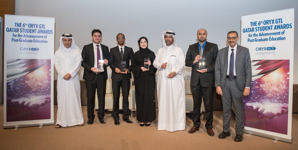 QStudentAwards's tweet photo. .@oryxgtl 2019 Student Awards Recognize 5 Post-Graduates from Qatar’s Top Universities https://t.co/EBwdP25Ibx 

@HBKU @TAMUQ @QatarUniversity @QNRF @QF 
#Education #academia #postgraduate https://t.co/IebGlpBNHR