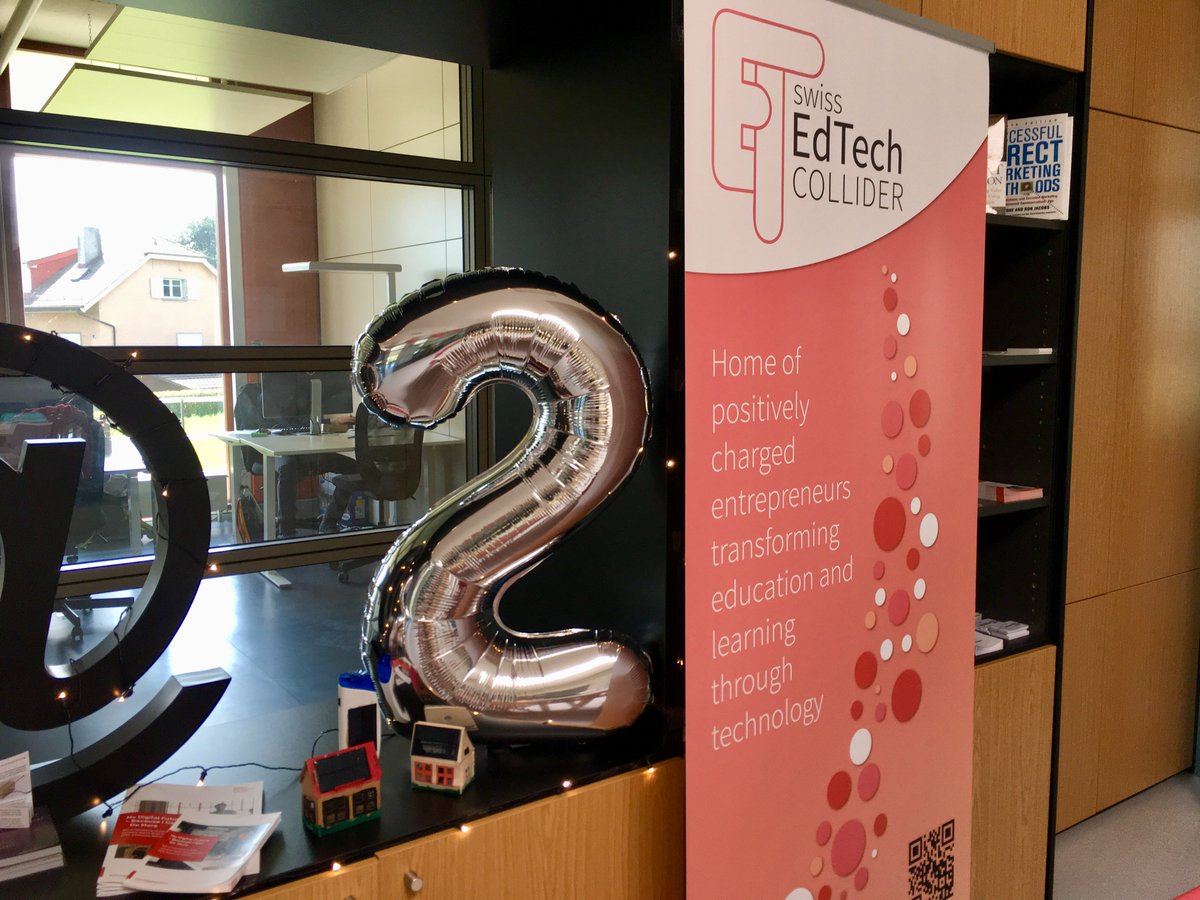 SwissEdTech's tweet photo. The Swiss EdTech Collider turned 2! A big THANK YOU to our supporters for making this initiative happen and providing EdTech a place in CH to push technologies and innovation in education and learning forward! @MartinVetterli @trekkinglemon @Foundation_JF  @CVCI_Lausanne @EPFL https://t.co/BCGuwSGyly