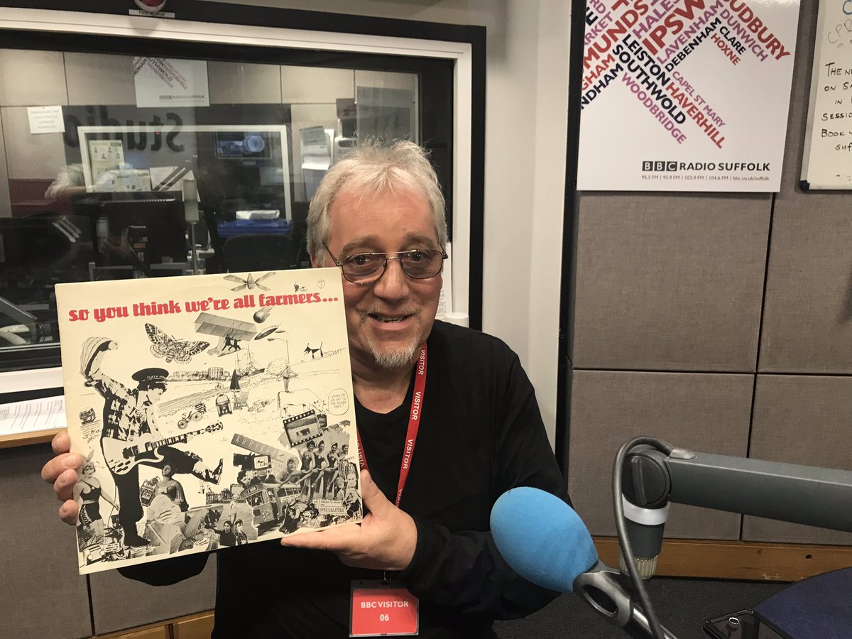 StephenFoz's tweet photo. Ipswich music leg-end Webby guests at 18-20 on my @BBCSuffolk show tonight to talk about the #Suffolk music scene in 1981, as celebrated on the LP he’s holding. Then more nostalgia from 9 tonight on my #BBCReIntroducing programme. @icr1057fm https://t.co/Y73Qe2pJSM