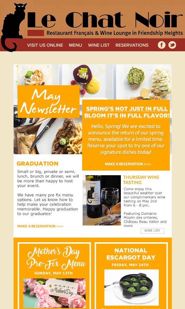 New Month, New Reasons to Celebrate at Le Chat Noir! bit.ly/2GTokQK