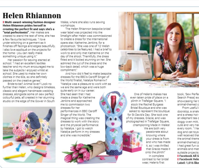 👗Multi-award-winning fashion designer &amp; @bigideaswales role model 🏴󠁧󠁢󠁷󠁬󠁳󠁿<a href="/HelenRhiannon/">Helen Rhiannon Gill</a> <a href="/AllSewnUp_Wales/">Helen@All Sewn Up</a> <a href="/sewingquarter/">Sewing Quarter</a> @ColegSirGar <a href="/Arts_Wales_/">Cyngor Celfyddydau Cymru | Arts Council of Wales</a> <a href="/Celf_Cymru/">Cyngor Celfyddydau Cymru</a> chats with me re. creating for <a href="/KathJenkins/">Katherine Jenkins</a> 🎶<a href="/natalyaromaniw/">Natalya Romaniw 🇺🇦🏴󠁧󠁢󠁷󠁬󠁳󠁿</a> <a href="/Bridal_Penarth/">R B Bridal Boutique</a> &amp; book <a href="/SearchPress/">Search Press Books 🎨🧶📚</a>
P.11 bit.ly/2DRdjQ0