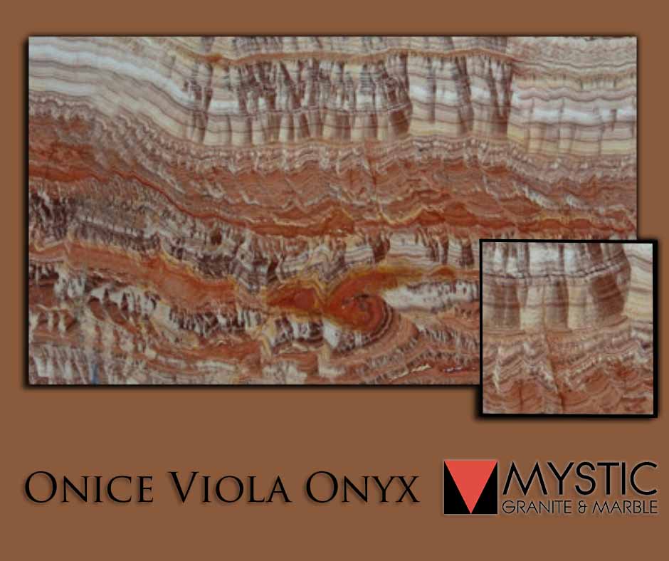 Create a gorgeous oasis in your kitchen with Onice Viola Onyx.
 
#Mysticgranite #countertops #quartzite #granite #marble #kitchenremodel #remodel #bathroomremodel