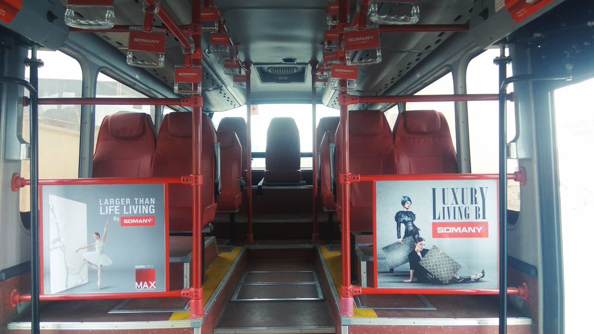 Atin_OOH's tweet photo. Somany's Luxury Tiles & Bathware Ads across @flyspicejet Tarmac Coaches Absolute exclusivity between Airport Terminal & Aircrafts The Ads are placed on the Handgrabs and on the Side Ground Panels #HighRecall #AirportAdvertising #AirlineAdvertising @SomanyCeramic https://t.co/9Pc0MDNKmV