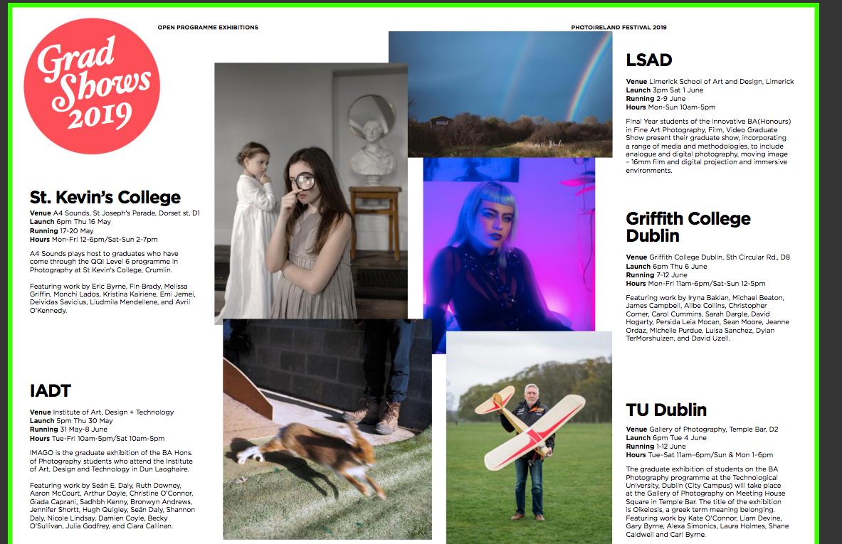 BAPhotoIADT's tweet photo. #PhotoIreland2019 Great to see #Catalogue & #Programme includes @JaminKeogh #CianBurke @static_prevails #DorjeDeBurgh #Graduates & colleague @Fibre_Based & mentions #GradShow2019 Thank you @bohoe #Julia & #Team @PhotoIrelandFST for all the support #Photography #Futures @myIADT https://t.co/UVDZqTUgdZ