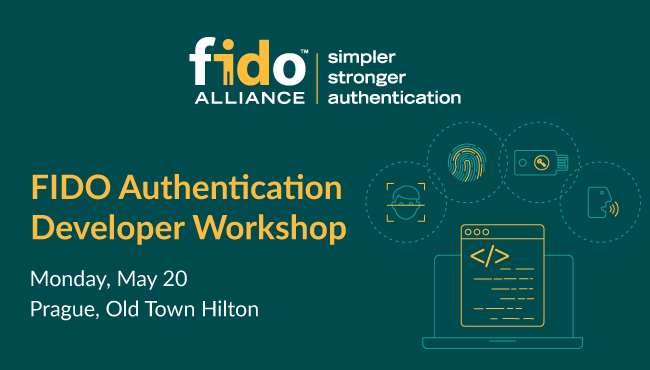 FIDOAlliance's tweet photo. Developers: We're heading to Prague for a full-day, hands-on workshop where you will learn how to deploy the WebAuthn passwordless authentication API. Don't wait it's on Monday 20 May! Register now for free.
https://t.co/rQlthW5NtS https://t.co/2MhXqmKdGk