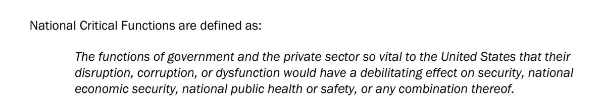 matthieugarin's tweet image. Protection infras critiques 🏗🛩: Le gouv US 🇺🇸 publie les 55 fonctions critiques nationales buff.ly/2VzOmRn

🔘 Diff avec 🇫🇷 : les fonctions sont cross-sectorielles

🔘 Prochaine étape : création d&apos;un registre de risques par fonction

#ASuivre Super ambition ! #RiskBased