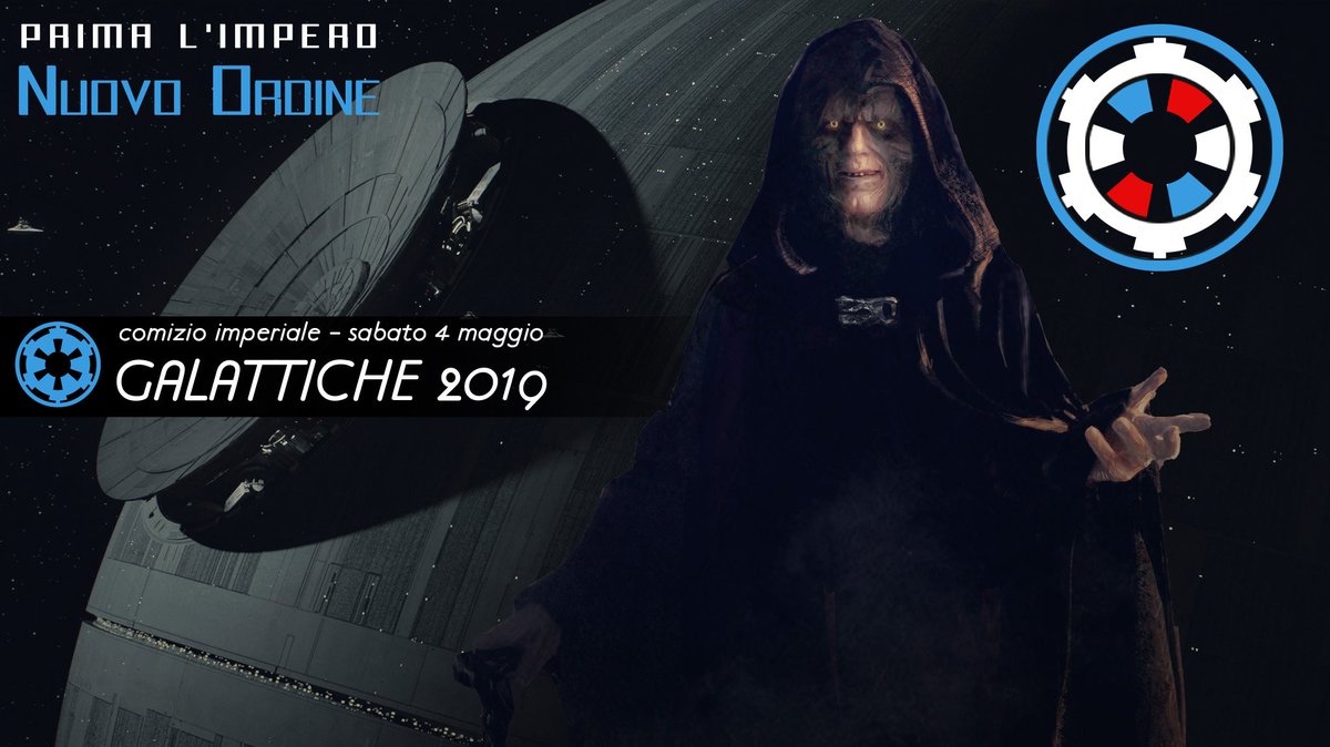 Sabato 4 maggio a <a href="/officinagiovani/">Officina Giovani</a> un importante politico di fama interplanetaria terrà un comizio per le prossime elezioni galattiche.

facebook.com/events/8602910…

#pcp2019 #theunforgiven #pratocomicsplay2019