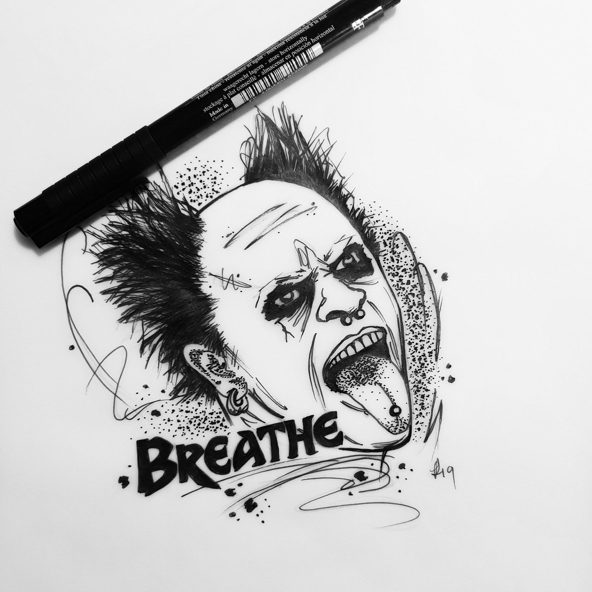 Allurinassassin Rip Keith Flint My Little Scribble Up For Grabs Keithflint Keithflintofficial Breathe Tattooworkers Tattooidea Devilishink Ladytattooer Dotworktattoo Abstracttattoo Uktta Blackworkers Blackworktattoos