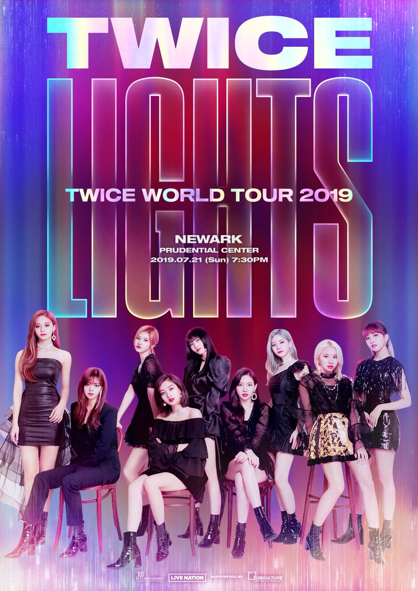 TWICE WORLD TOUR 2019 'TWICELIGHTS'
IN NEWARK

2019.07.21 SUN
7:30PM(EDT)
@ Prudential Center

#TWICE #트와이스
#TWICEWORLDTOUR2019 #TWICELIGHTS