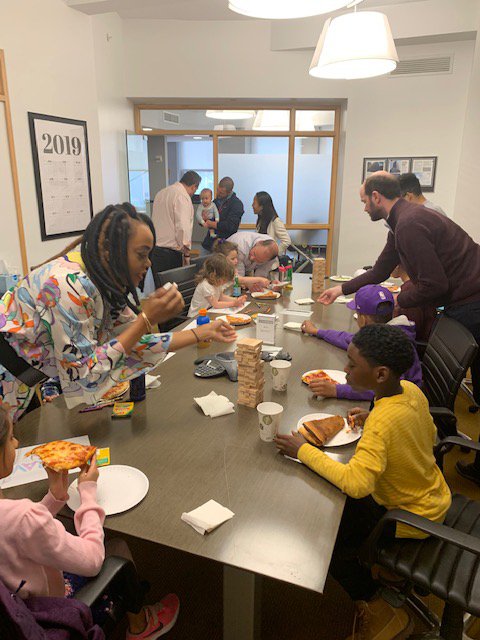 BravoBuildsNYC's tweet photo. #BravoBuilders participated in “Take Your Child to Work Day” last week, which included a special pizza party, coloring and games! We are always pleased to have our employees’ children part of the Bravo family. https://t.co/ytH275Gkf7