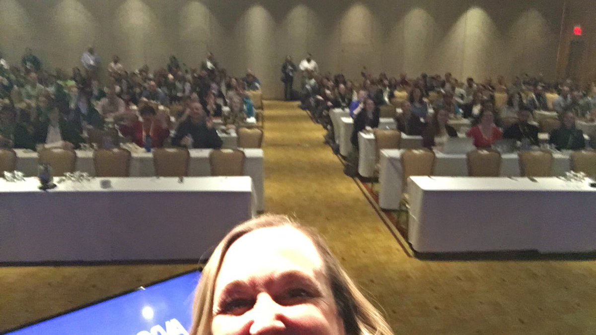 ParkinsonKara's tweet photo. Day 2 of #AVConnect is underway!! The first person in the general session that shouts “booyah!” (preferably at a time that makes it sound like you think I’m saying something smart) will be sent a package of @AudienceView swag! https://t.co/khE5VN2IXR