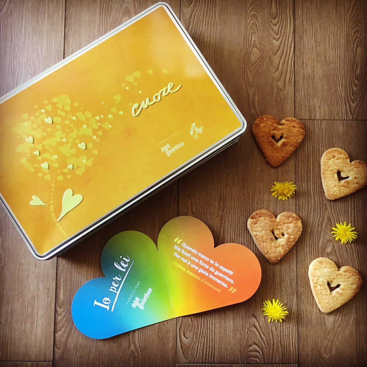 Il 4 e 5 Maggio in più di 1600 piazze Italiane parte la campagna @Telethonitalia #ioperlei . In occasione della festa della mamma potrete ricevere con una donazione i Cuori di biscotto. Sostenete la ricerca sulle malattie genetiche rare #contuttoilcuore ❤️ <a href="/saygoodITA/">saygood</a>