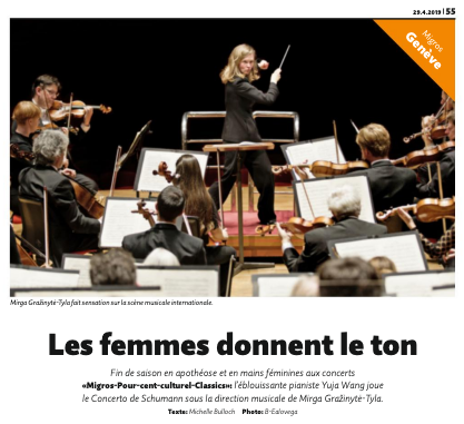 musitext's tweet photo. Les femmes donnent le ton pour le dernier concert (27.05) de la saison #MigrosKulturprozentClassics avec Mirga Gražinytė-Tyla à la tête du @TheCBSO et @YujaWang au piano. Programme de soirée et article de présentation dans @migrosmagazine signé #Musitext. https://t.co/kHD6vln9Ab https://t.co/iGcOSrEcLJ