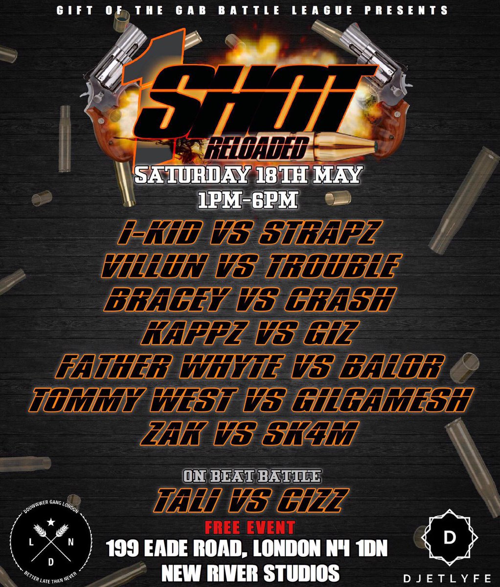 89Strapz's tweet photo. back on stage this month at one shot reloaded. Free event so book it in your calendars and support the movement. Trust me this main event gna be deadlyπΉ #nodayspromised #FTWUK_EW #bodybag
#tunnelvision #UKBattleRap #BARSPECIALIST #dacomeup #k89 #gabshit #letmerap #nomercy #sw https://t.co/rnGkrkLchr