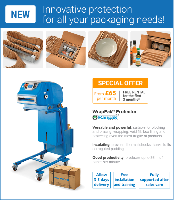 RajapackUK's tweet photo. Introducing the #WrapPak Protector! A brand new paper void fill machine. Make the change to this eco-friendly alternative, find out more https://t.co/fmQOrHOgDN
#ecofriendly #packaging #voidfill #paperpackaging #ecofriendlypackaging #recycle #boxlining #sustainableproducts https://t.co/krefe7JjlY