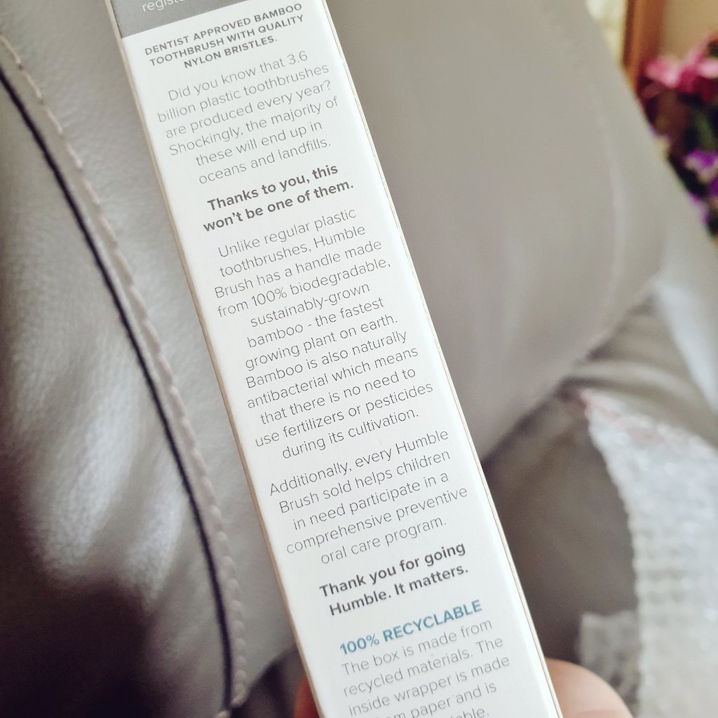 katescomfy's tweet photo. "Never believe that a few caring people can't change the world. For, indeed, that's all who ever have." ~ #Gohumble #humblebrush
changed to bamboo for my toothbrush! Keeping my plastic one for my art and crafting ♥ https://t.co/YGcwBelwBt