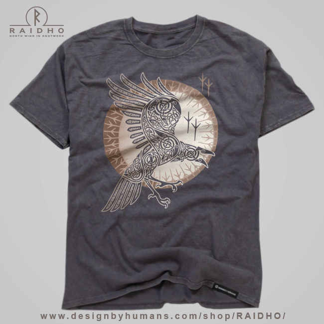 RaidhoDMT's tweet photo. My design RAVEN Started as Limited Edition for Mineral Wash T-Shirts at @DesignByHumans!
https://t.co/TP7TFuHymA
   DBH Info: "This is a rare limited run print and will not be available after May 19th. We're adding a twist to one of our most iconic designs, Raven by RAIDHO" https://t.co/p8UY99Rowl