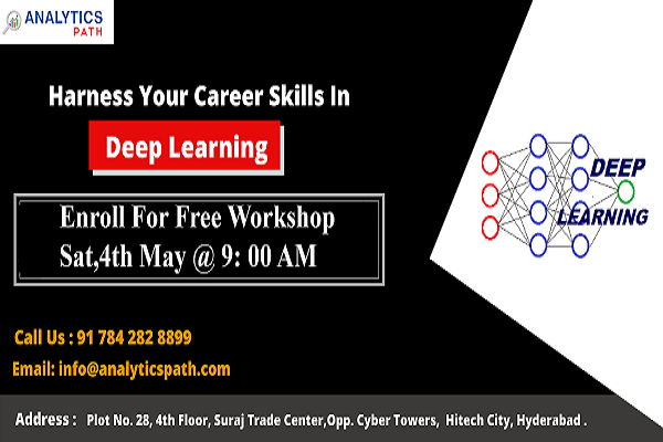 Snehith03133643's tweet image. Free Workshop on Deep Learning Training By Analytics Path Scheduled On 4th Of May, 9 AM
#Deeplearningtraining #Deeplearningcourse
For Free Registration: bit.ly/2DRS0ft
For More Details: bit.ly/2ISHR68