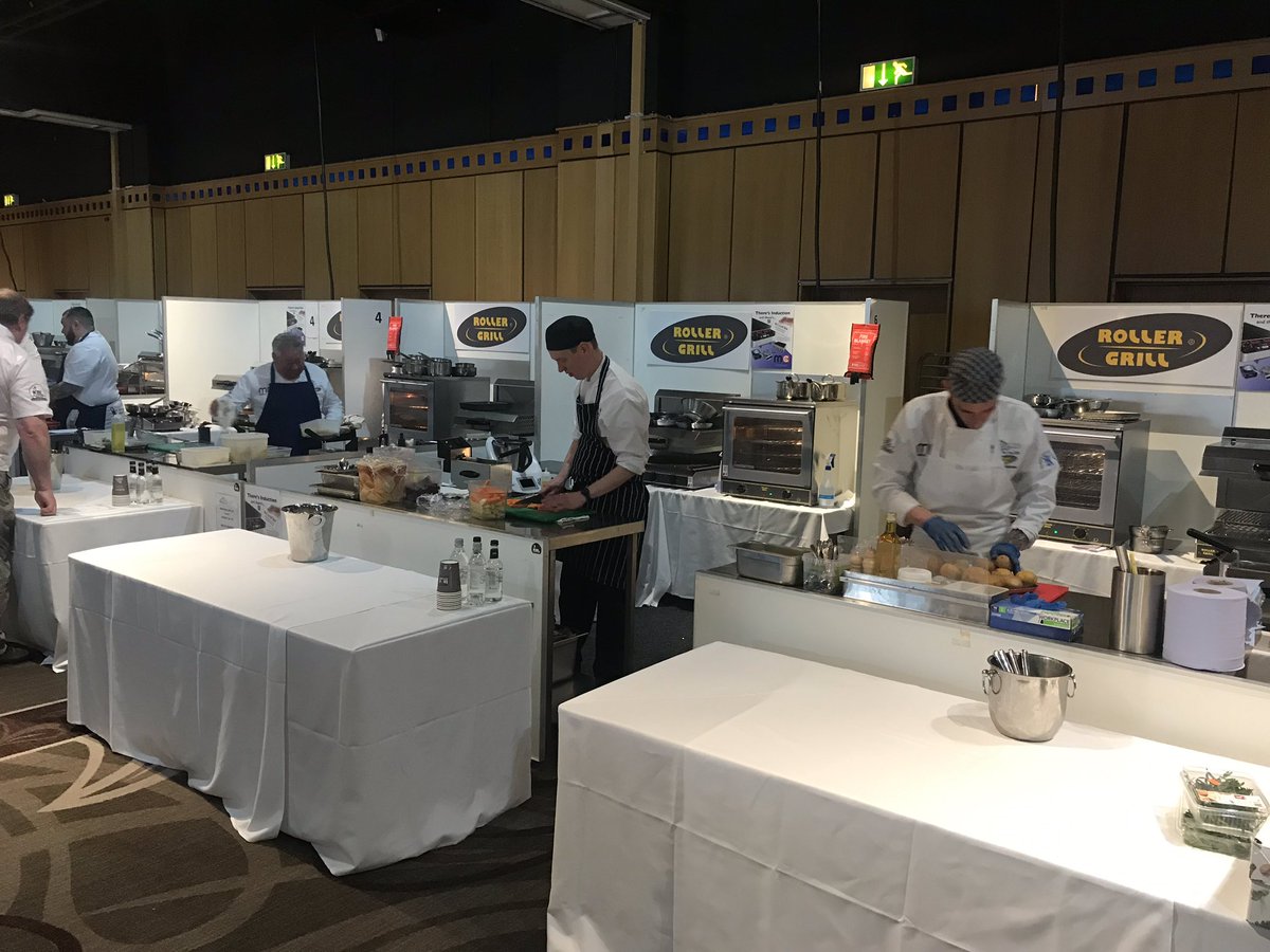 Proud to sponsor this year’s <a href="/NectaChef/">NECTA Hospitality</a> North East Chef of the Year Competition.  8 great chefs have just 2 3/4 hours to prove themselves worthy of the trophy. #skills  #Chefs #dedication #stamina   And we’re off !  May the best chef win!