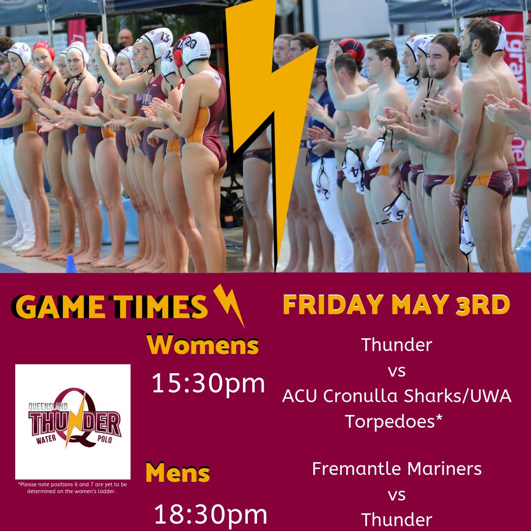 HELLO FINALS 😁

The <a href="/qldthunder/">Qld Thunder Water Polo</a> are off to the #OVOAWL Finals series 💥 

Read about the Thunder journey here ⚡️⚡️ buff.ly/2GTtN9g⚡️⚡️

Catch all the action this FRIDAY in #Sydney right here 📢📢📢 buff.ly/2LeLi9q

<a href="/WaterpoloAus/">Water Polo Australia</a> #waterpolo #wpqld #finals