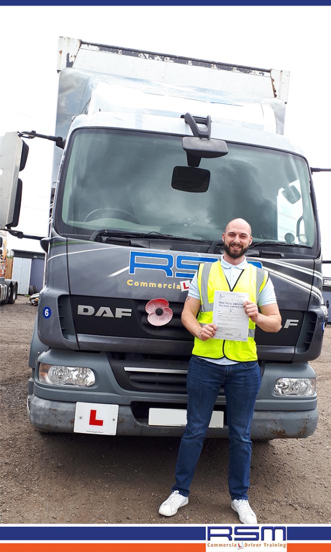 RSMDriverTrain's tweet photo. We're very pleased to say that Jeff Cain has passed his HGV Class 2 licence. We very much enjoyed having him as a learner. Earn your own HGV licence here >>> https://t.co/oFUYaDg4kO #Essex #HGVClass2 #Driving https://t.co/r9yL6woeil