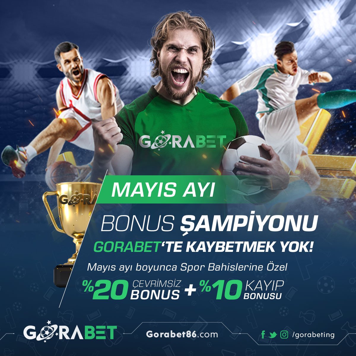Mayıs Ayı boyunca Spor Bahislerine özel %20 Çevrimsiz Bonus + %10 Kayıp Bonus ve 00.00-08.00 arası yapacağınız yatırımlara özel %25 Anlık Casino Kayıp Bonus promosyonunu kaçırmamak için üye ol
wlgorabet.adsrv.eacdn.com/C.a...6&adid=1…